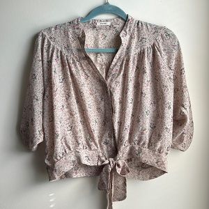 Poetry Floral Crop Top with Tie